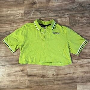 Kappa Cropped Lime green Shirt